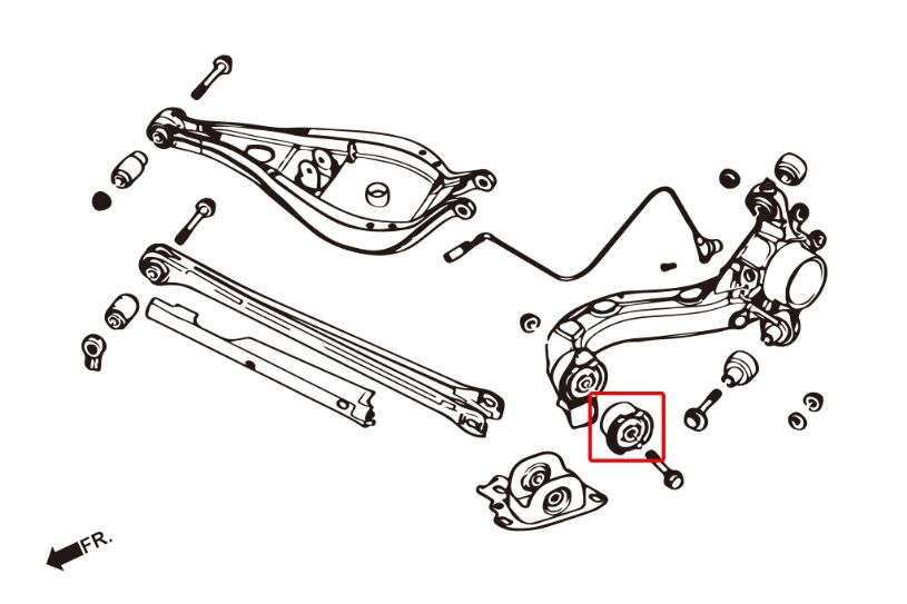 E46 M3 Hardrace Rear Trailing Arm Bushes